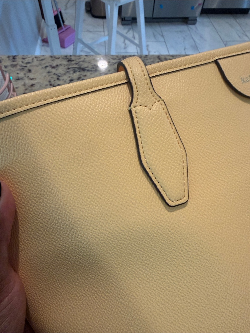 kate spade lemon yellow leather tote - Picture 2 of 15